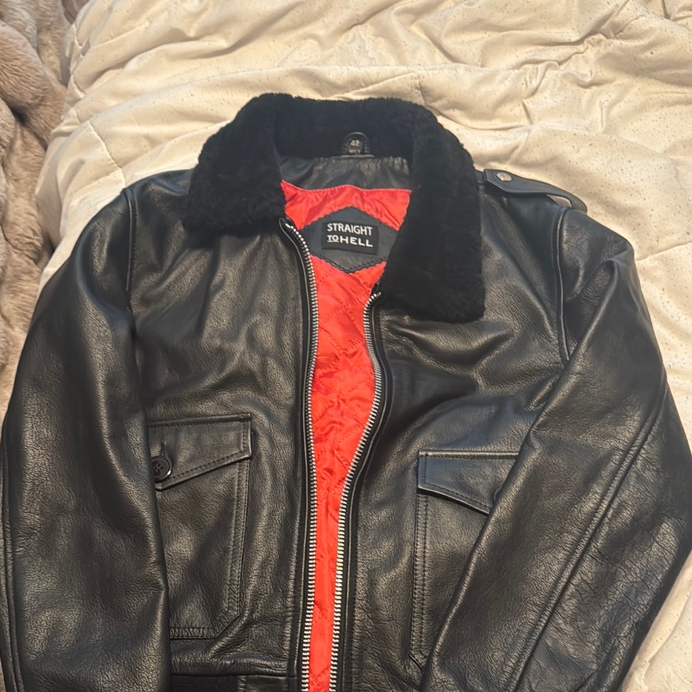 Red and Black Bomber Varsity Jacket